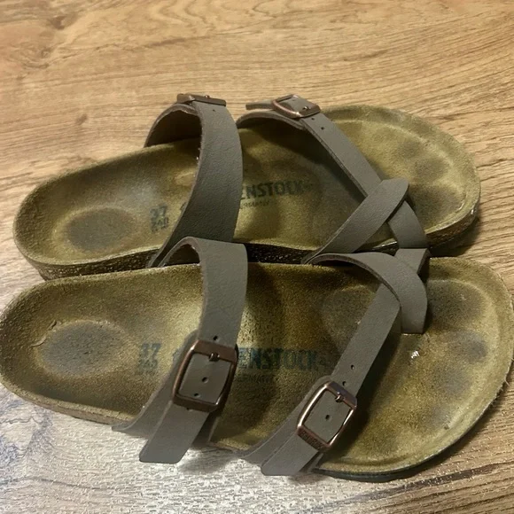 Birkenstock Taupe Mayari Cross-Strap Sandals - Picture 5 of 11